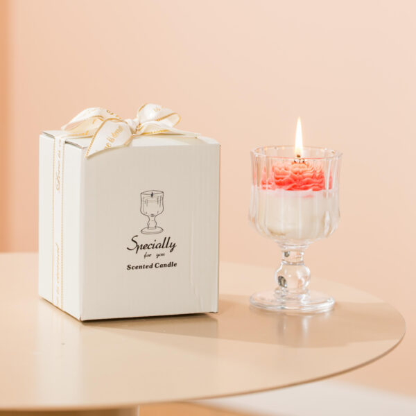 Custom new design holiday gift floral scent peony scented candle - Image 2