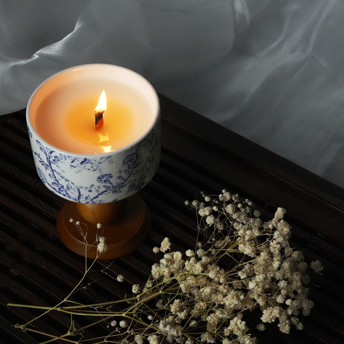 AS041 Blue and white porcelain soybean wax scented candle - albascent.com, image size:1200x1200