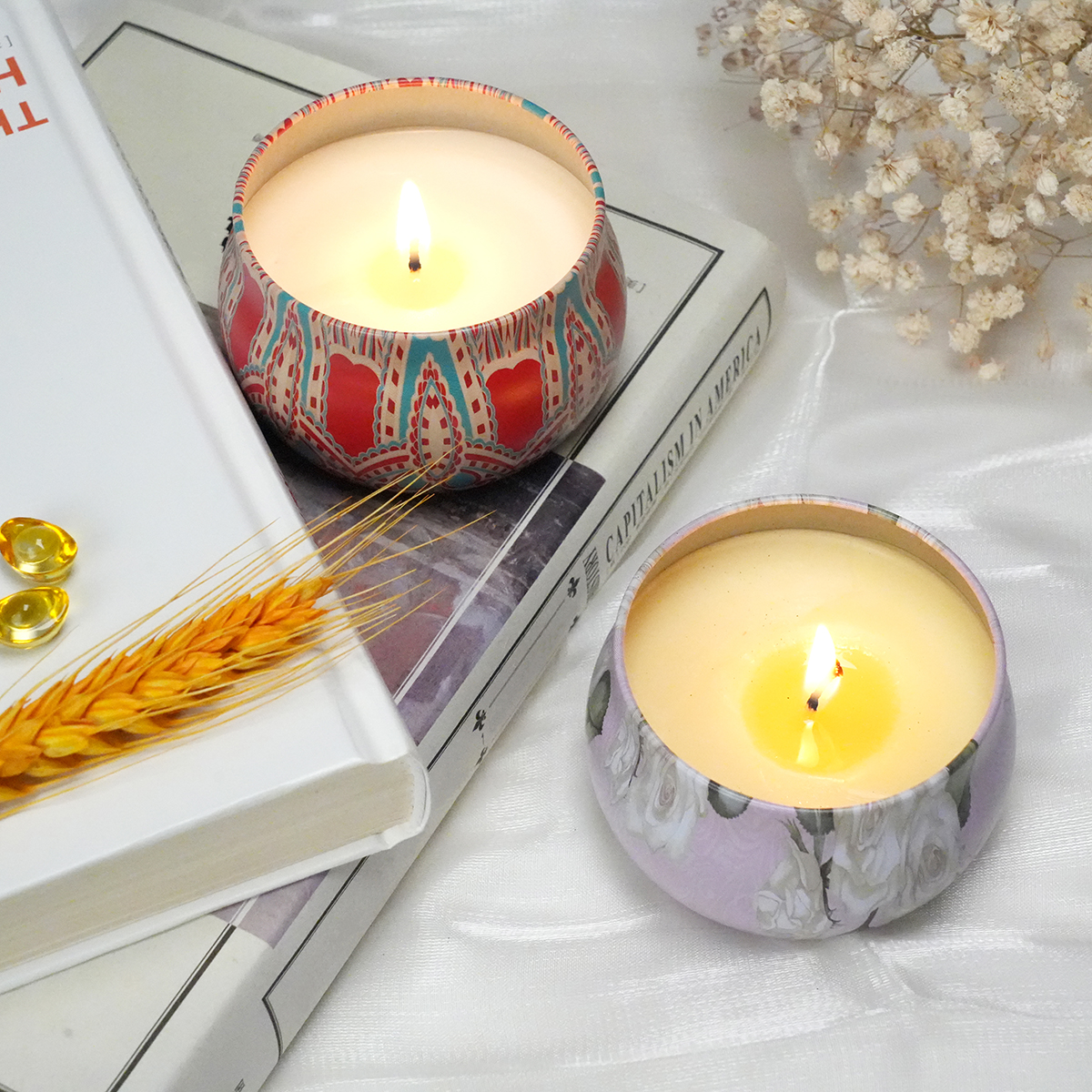 AS043 Tinplate Can Mini Fig Smokeless Soy Wax Scented Candle - albascent.com, image size:1200x1200